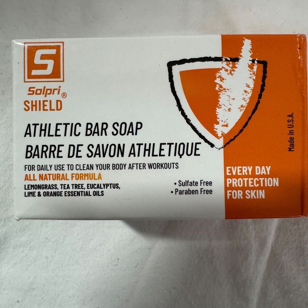 Solpri Shield Tee Tree Athletic Soap Bar 2 Pack Athletic All Natural 4 oz Each